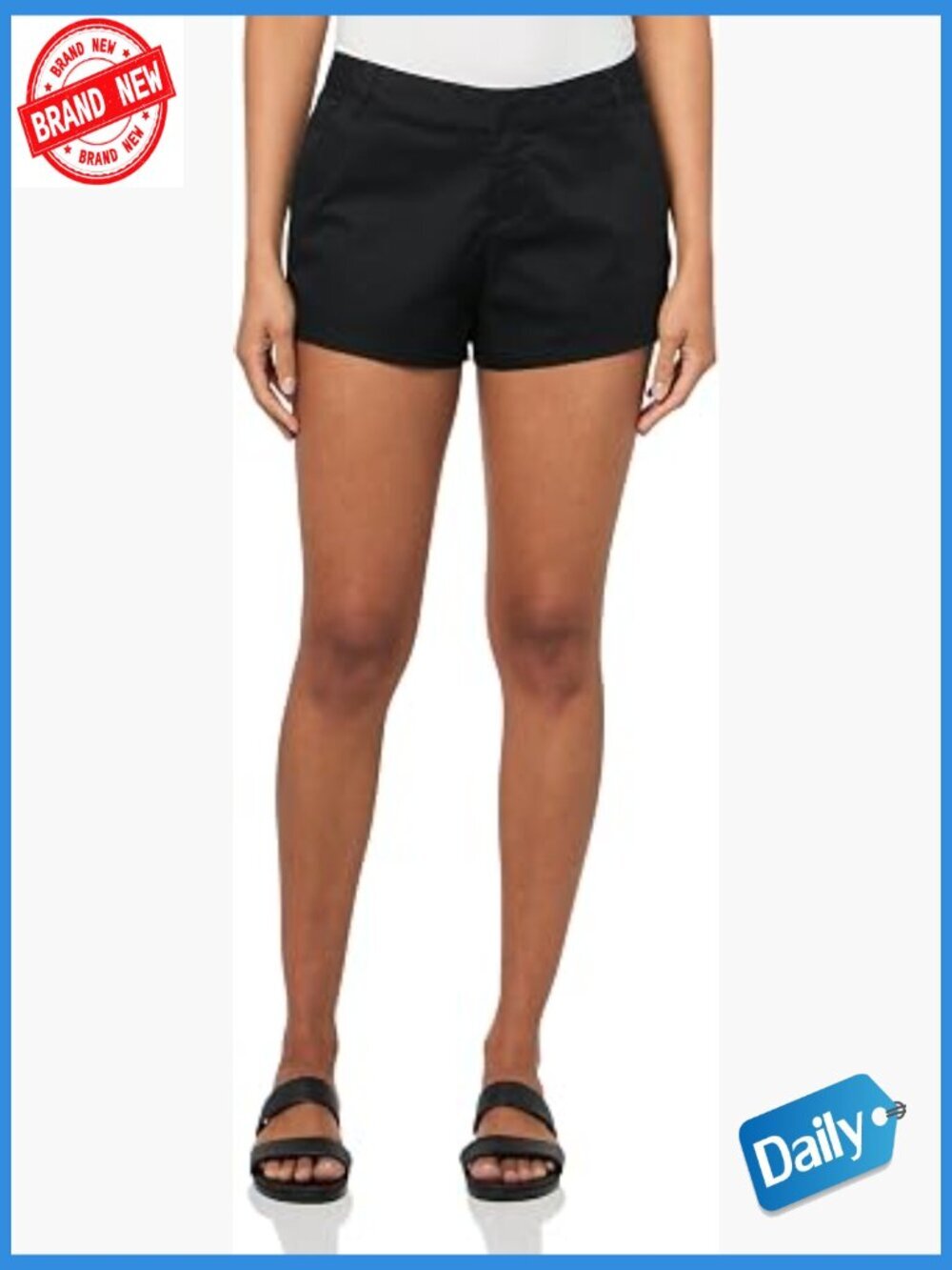 Low-Slung Chino Shorts with Trouser Pockets 3" Inseam